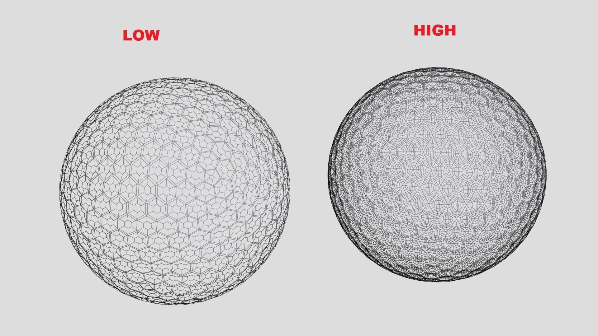 Golf Ball Low-poly 3D model_2