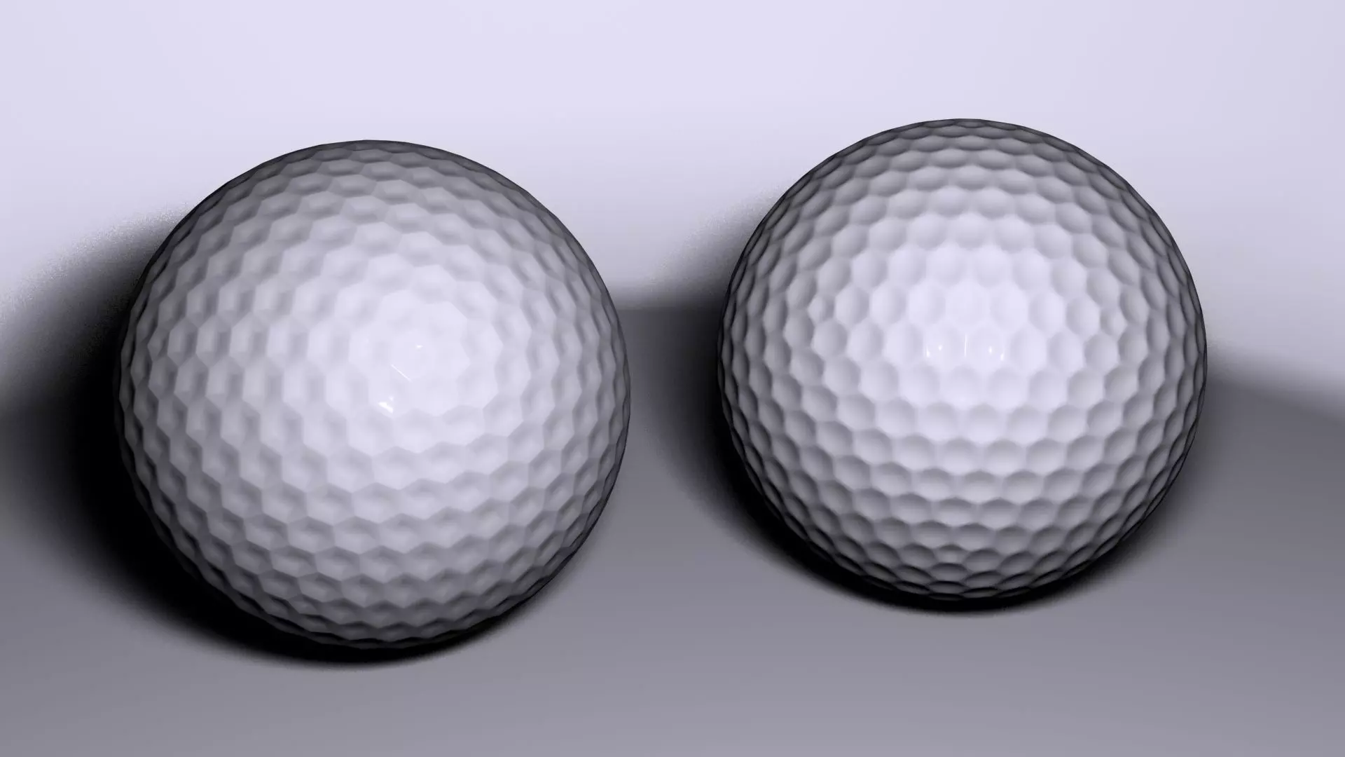 Golf Ball Low-poly 3D model_0