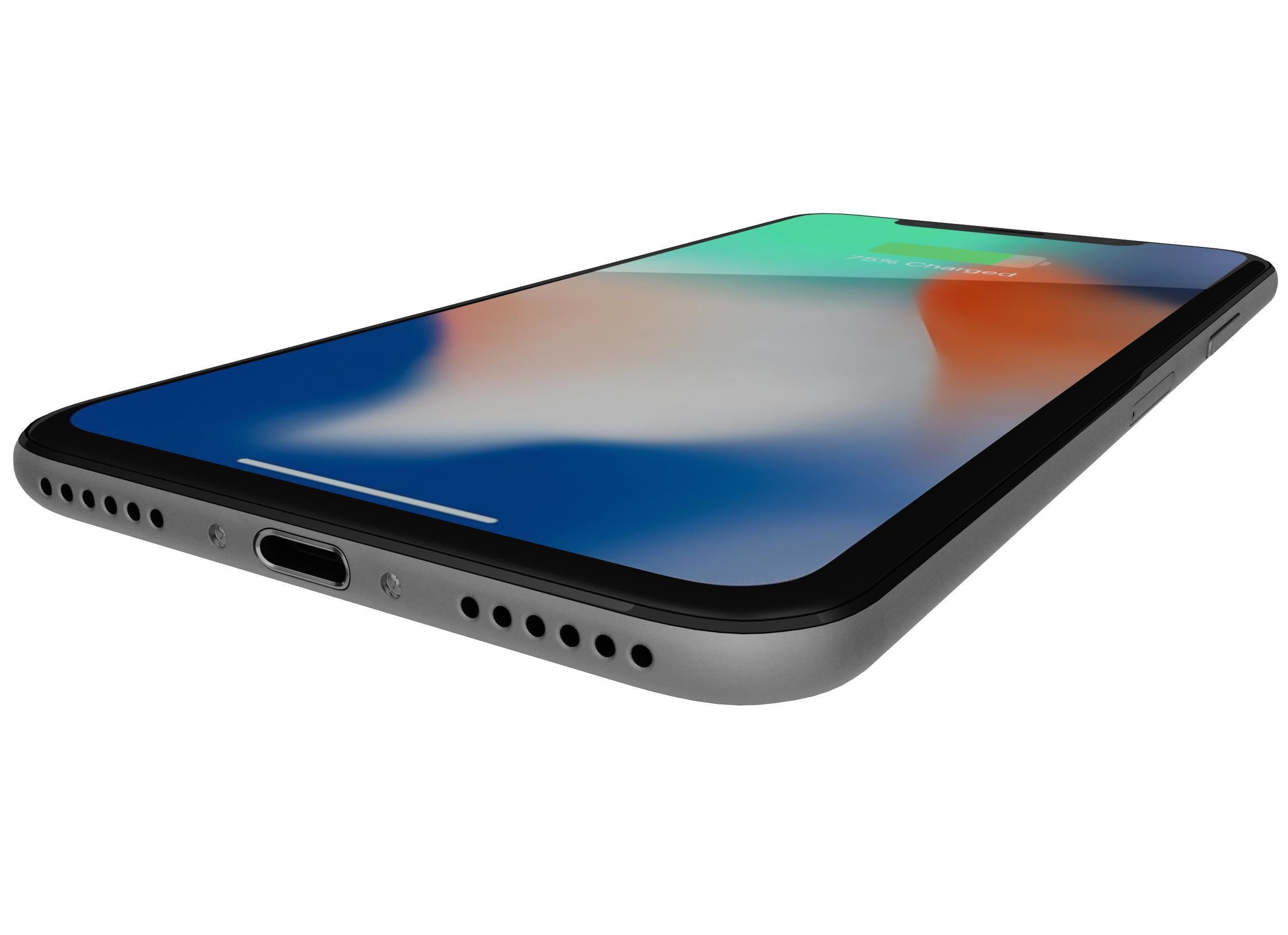 Apple iPhone X All Colors 3D model_19