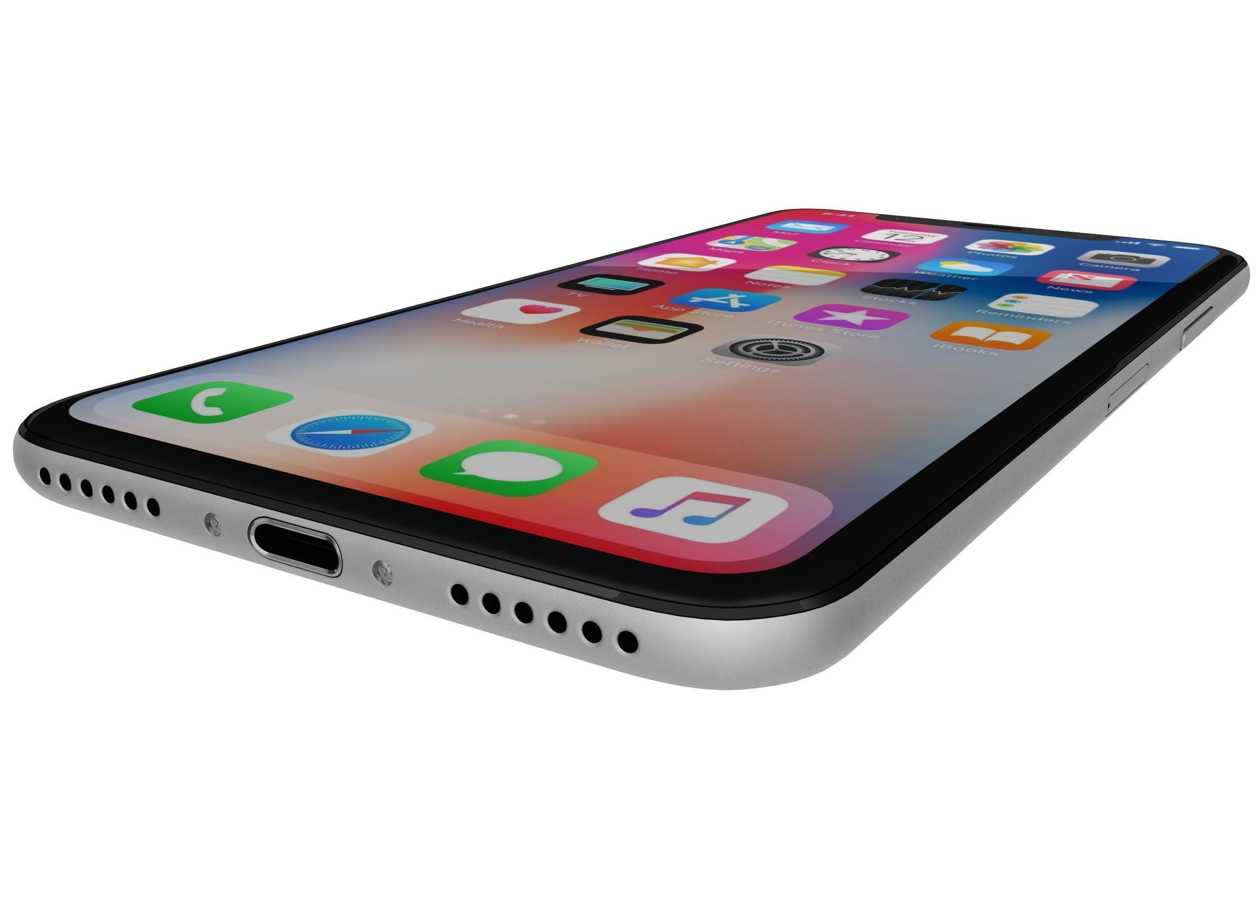 Apple iPhone X All Colors 3D model_9