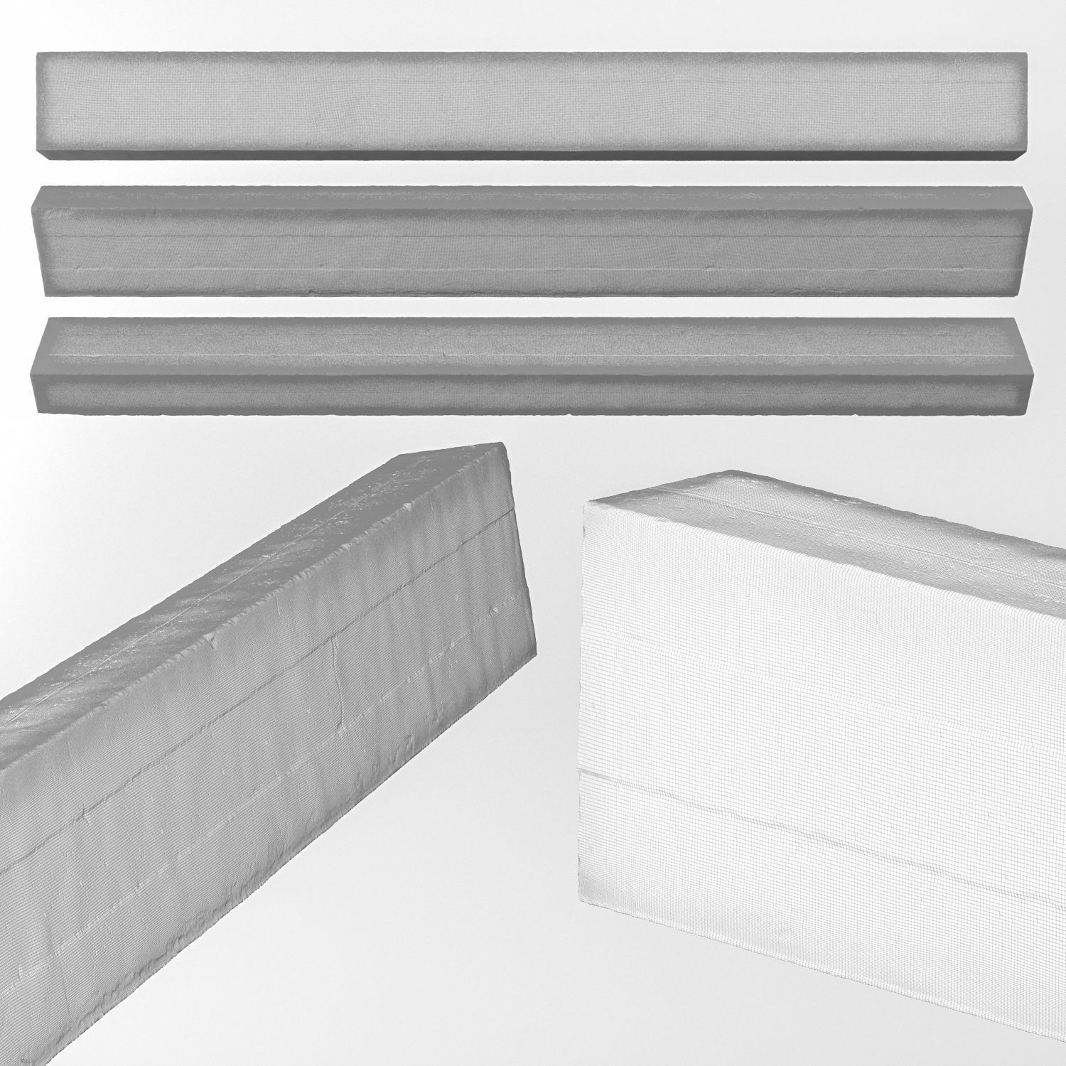 Beam concrete ceiling 3D model_1