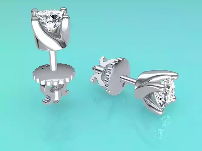 Diamond Earrings helix pouches without locks 3D print model