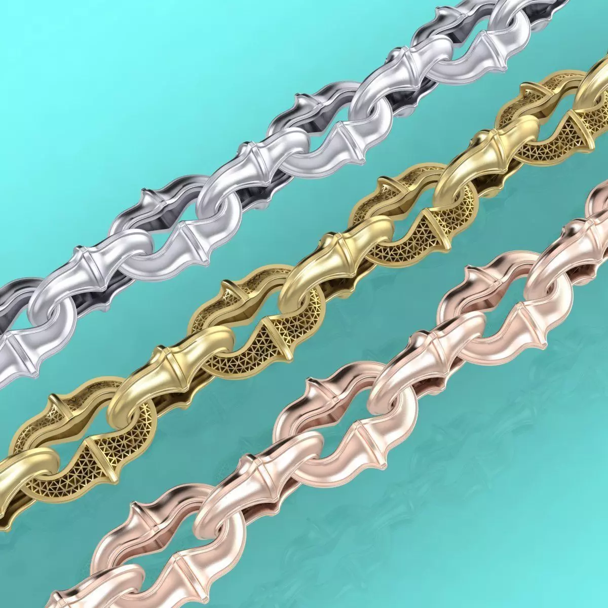 Jewelry chain 3D print model_0