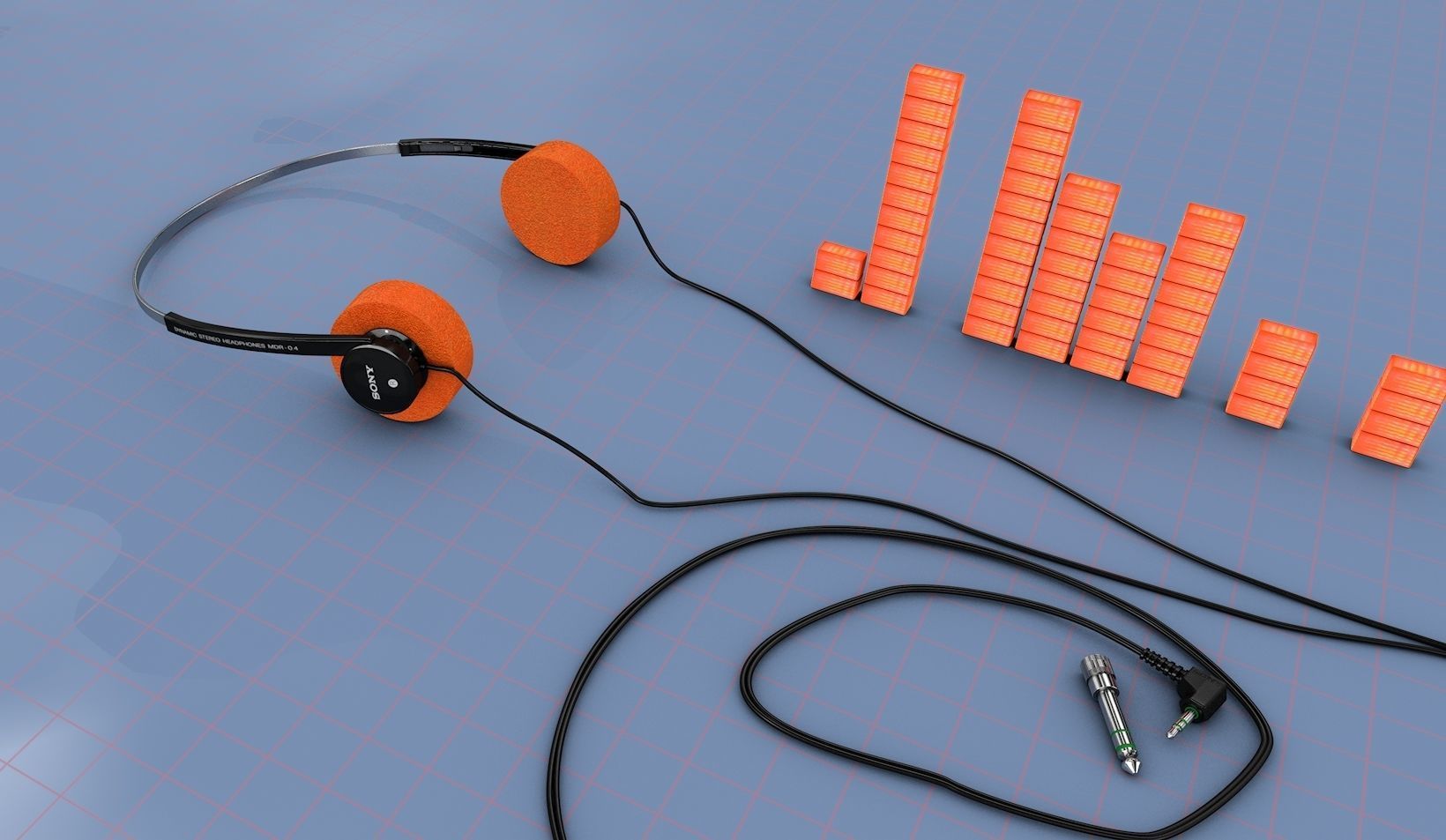 Sony MDR 04T Headphones 3D model_6