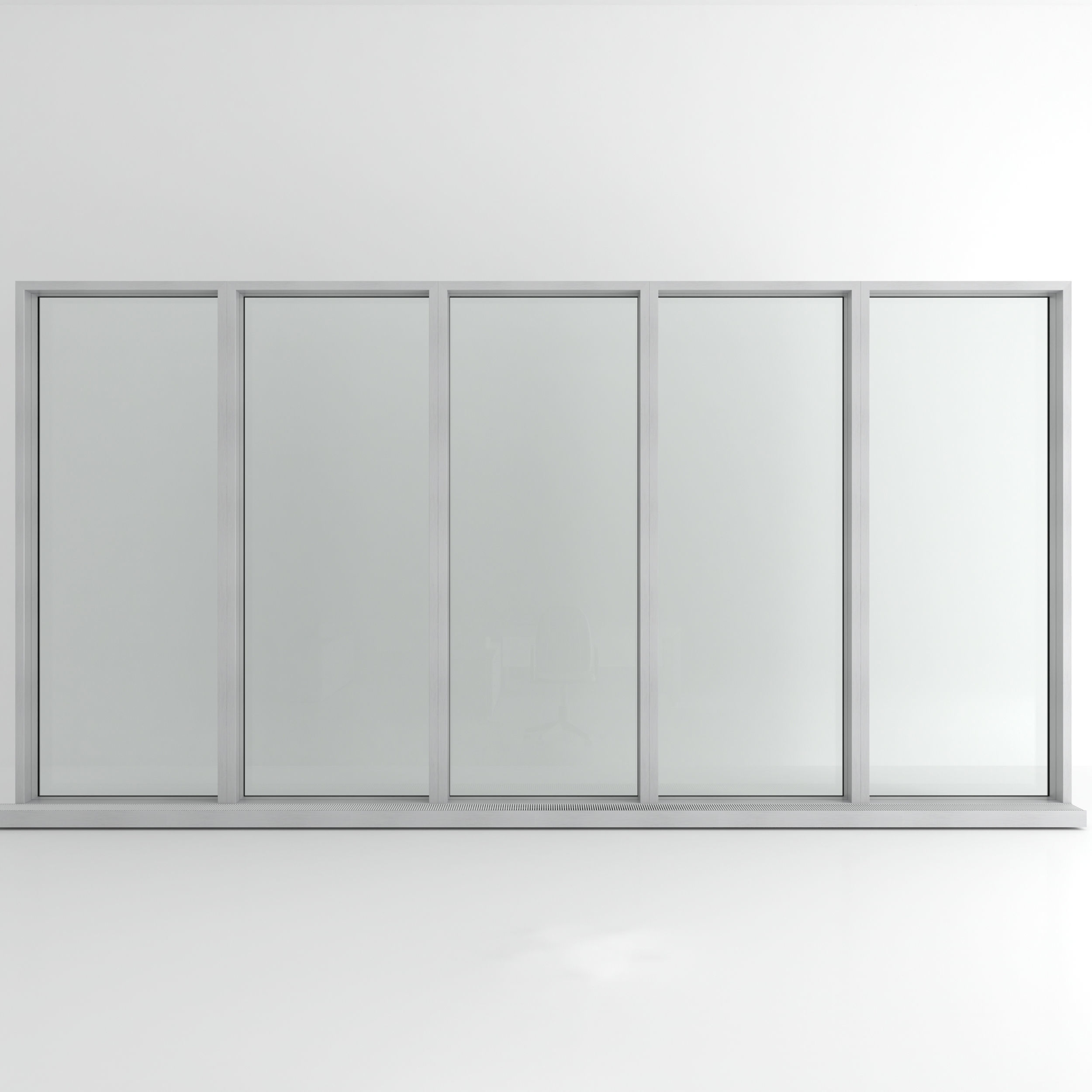 Stained glass window in the floor with radiator 3D model_5