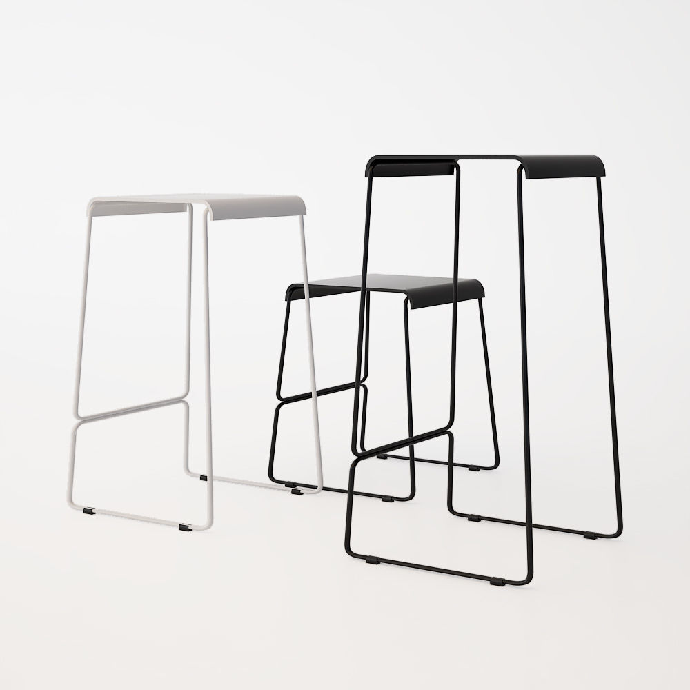 Cintesi Detroit Wire Bar Stool 3D model_1