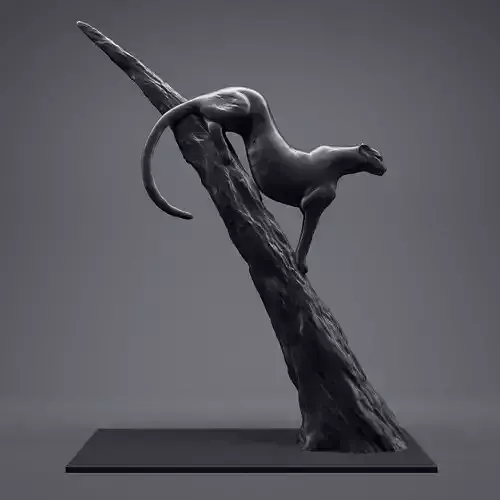 Cheetah statue 3D model