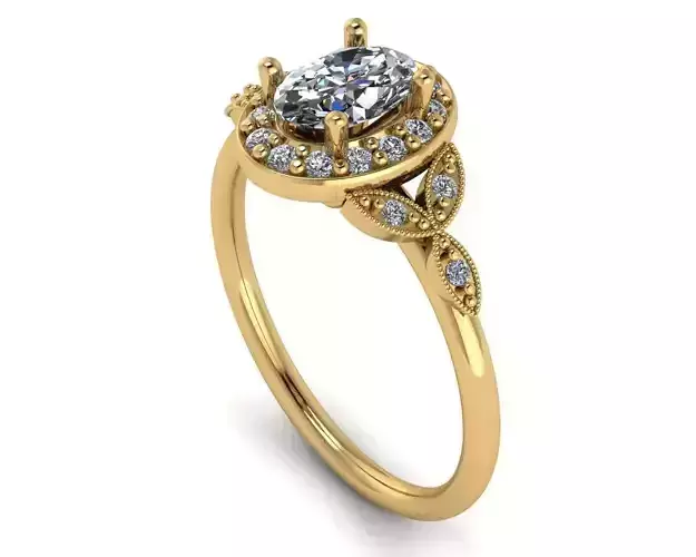 Oval Diamond Engagement Ring