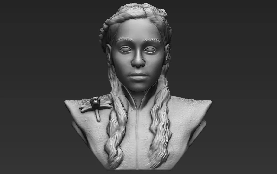 Daenerys Targaryen bust 3D printing ready stl obj formats 3D print model