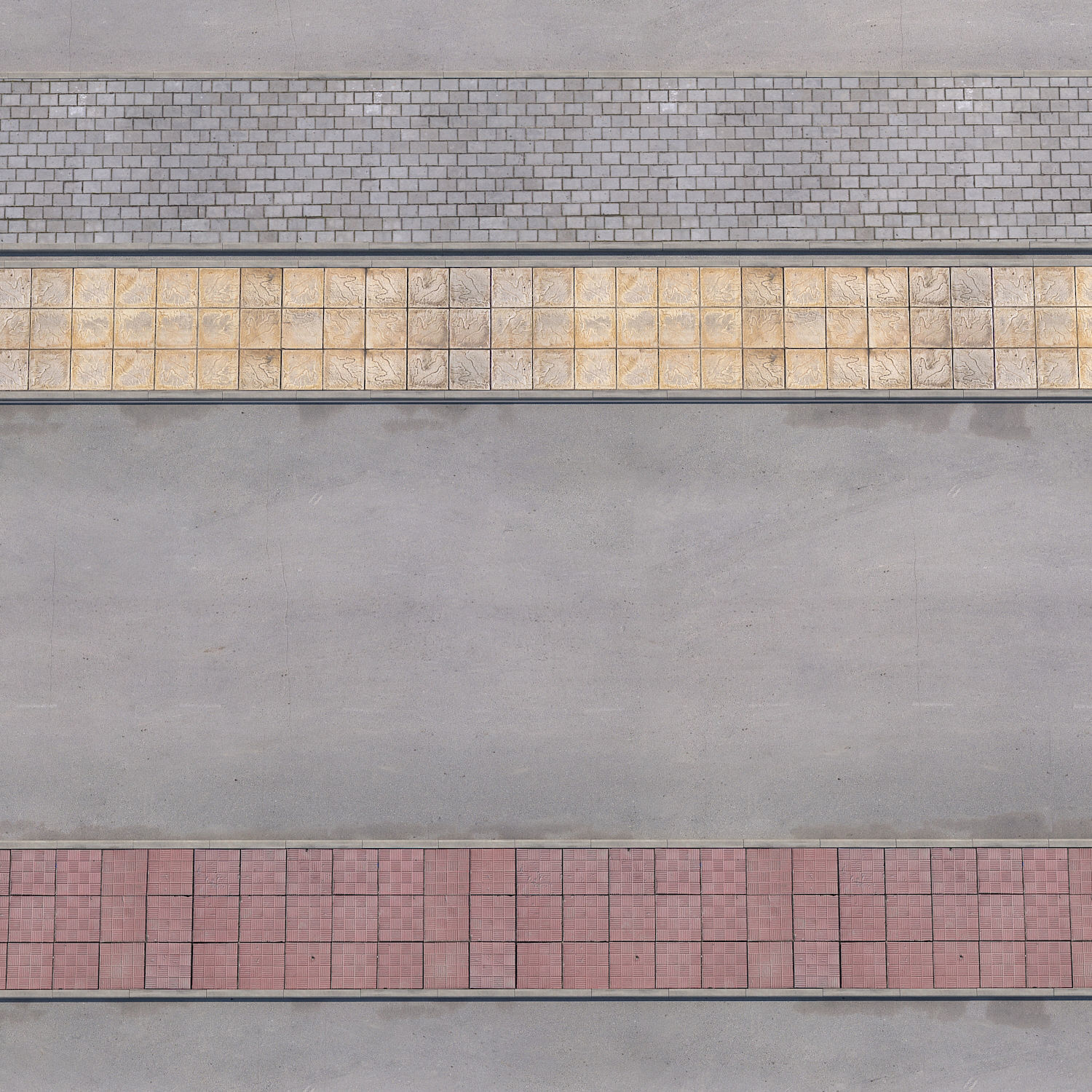 pavement sidewalk tiles Low-poly 3D model_1