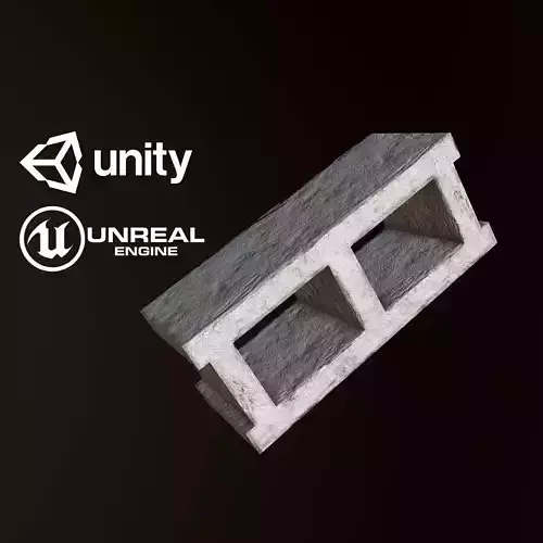 Cinderblock - PBR Game Ready concrete block