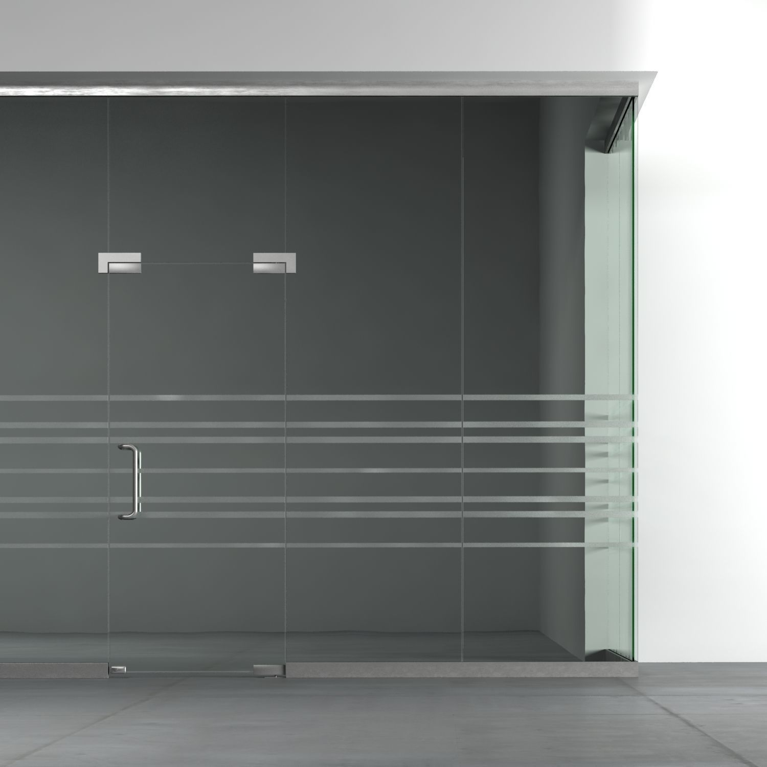 A set of glass partitions with sandblasted images 3D model_11