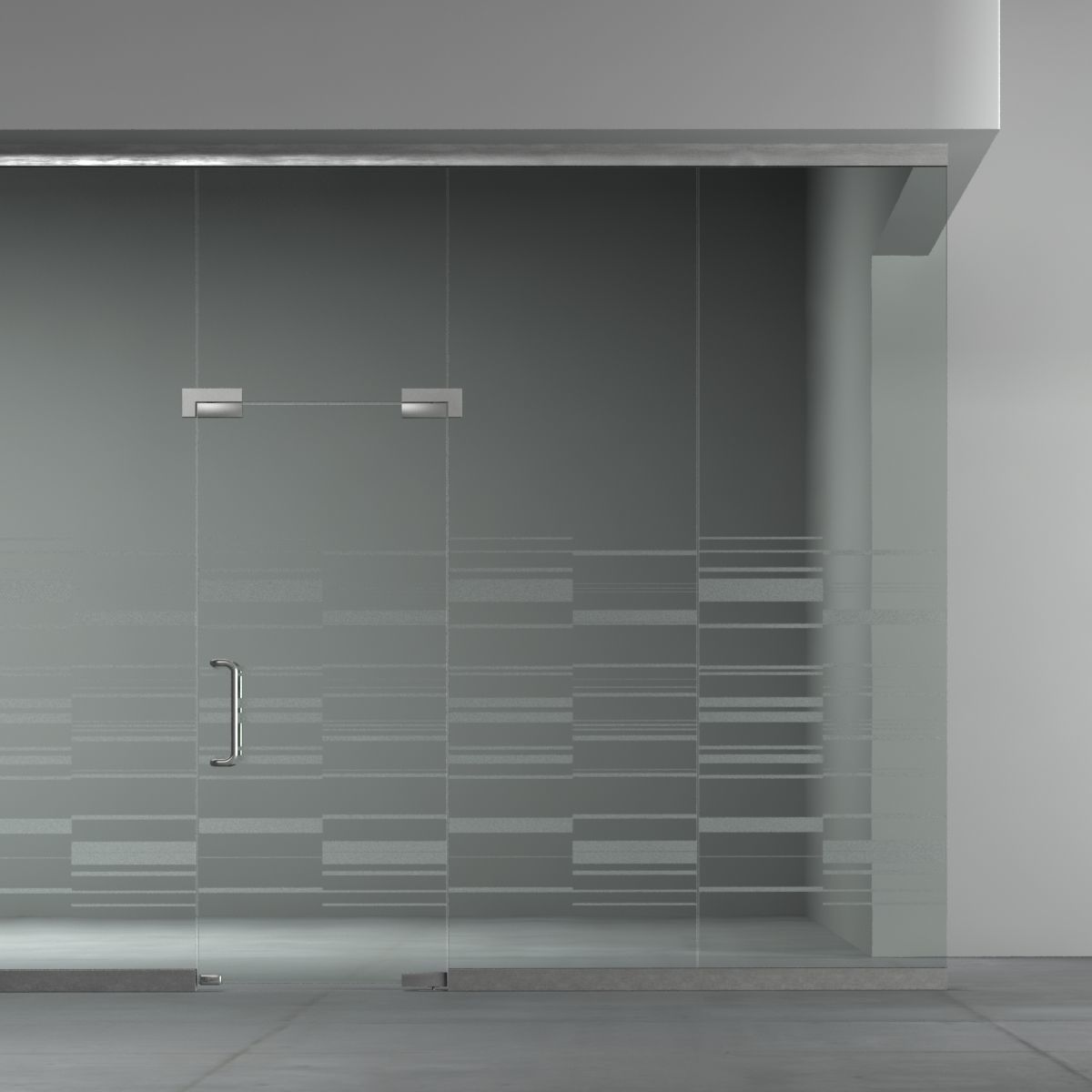 A set of glass partitions with sandblasted images 3D model_18