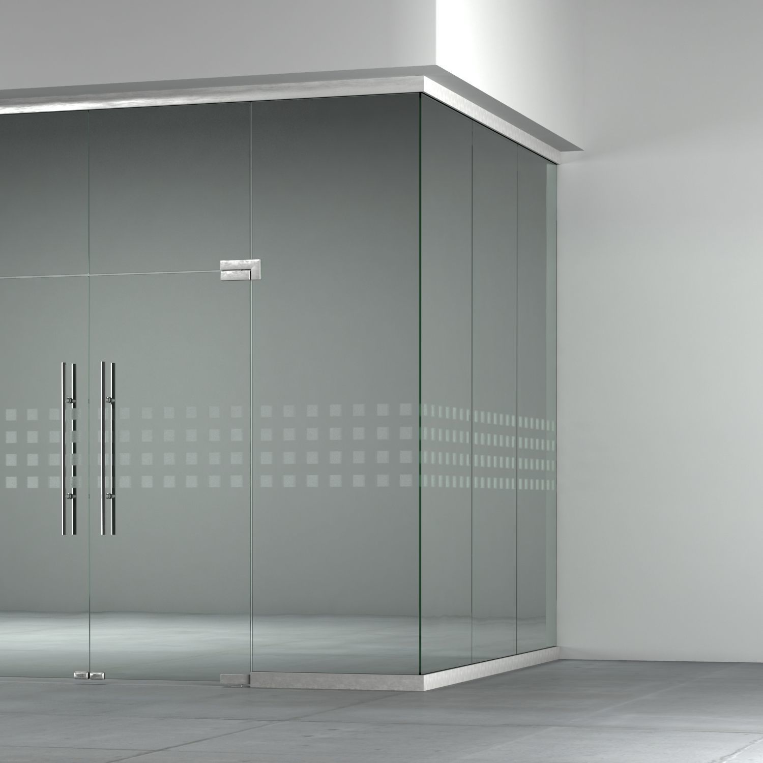 A set of glass partitions with sandblasted images 3D model_16