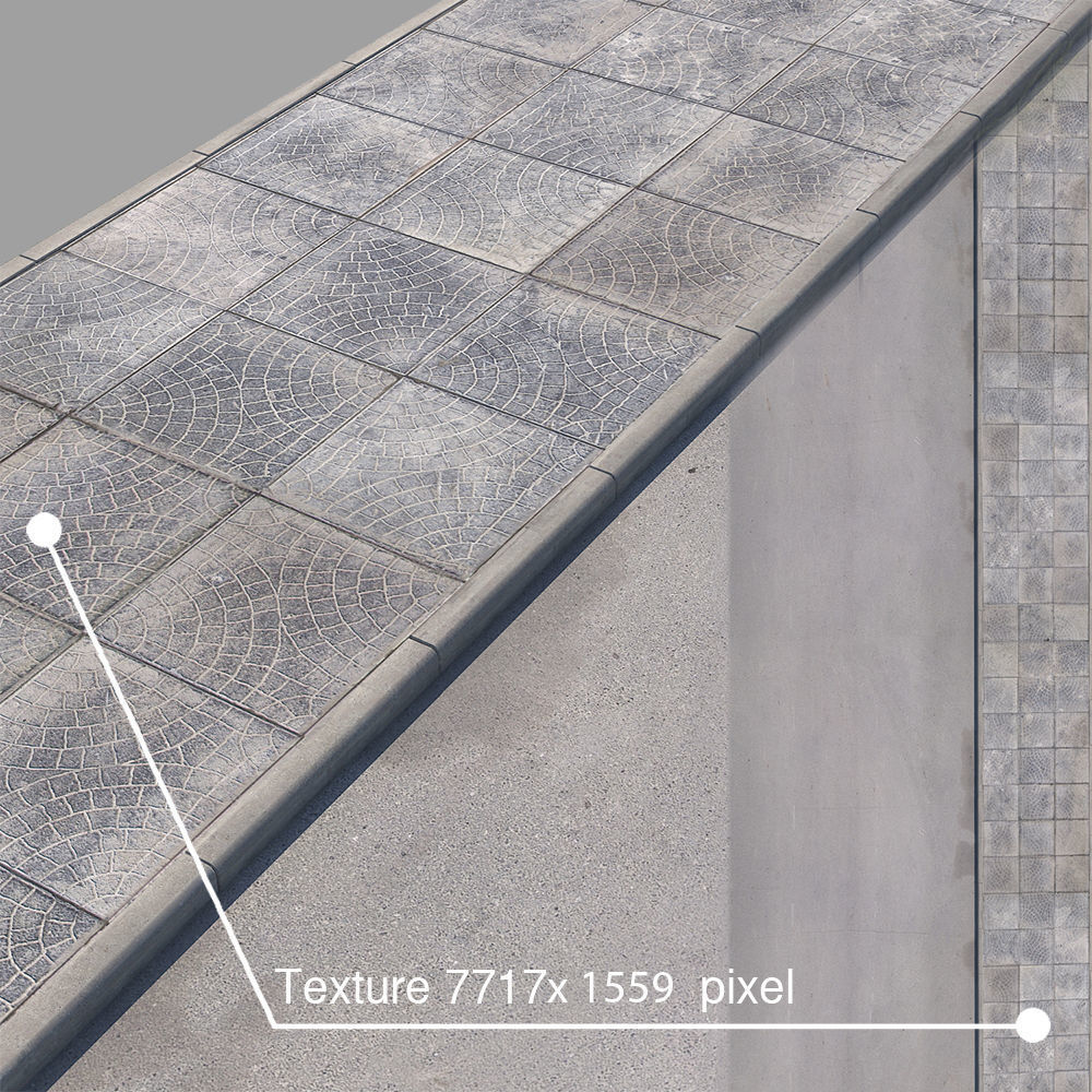 pavement piece of metal 3D model_2