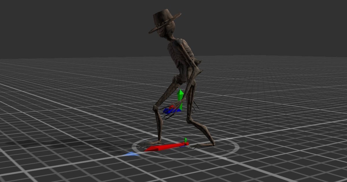 Scarecrow lowpoly  Low-poly 3D model_2