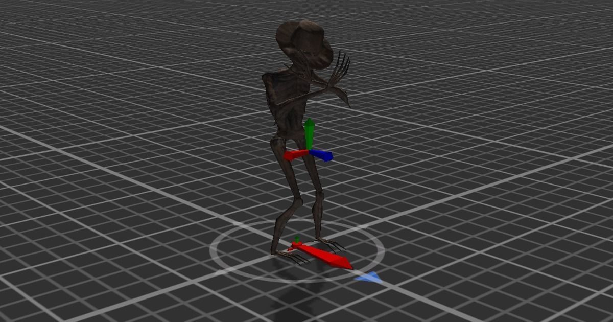 Scarecrow lowpoly  Low-poly 3D model_3