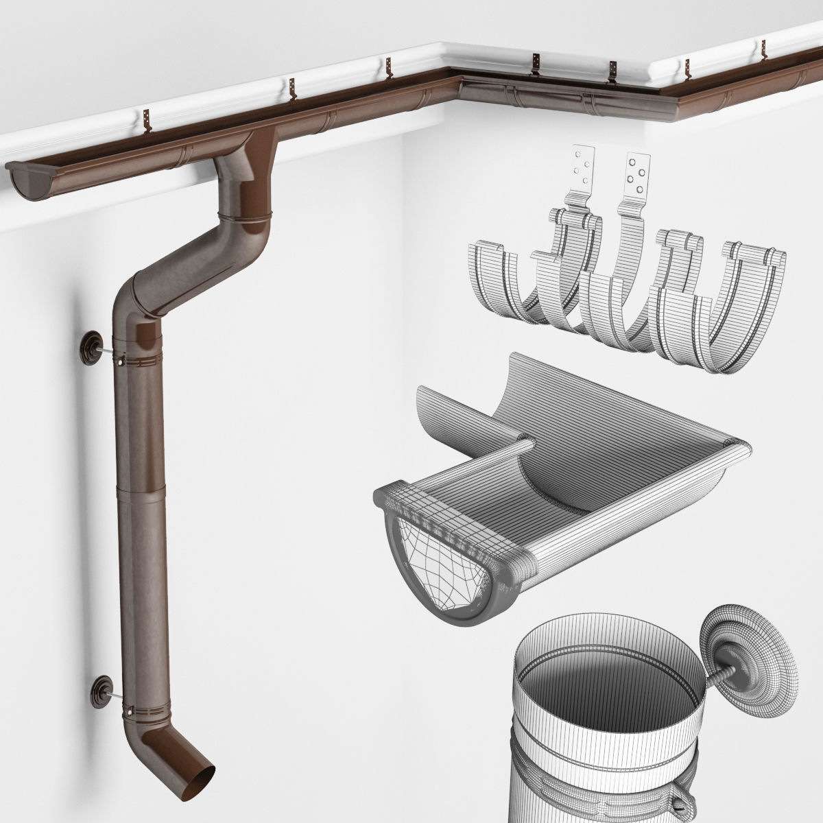 Drain system  3D model_1