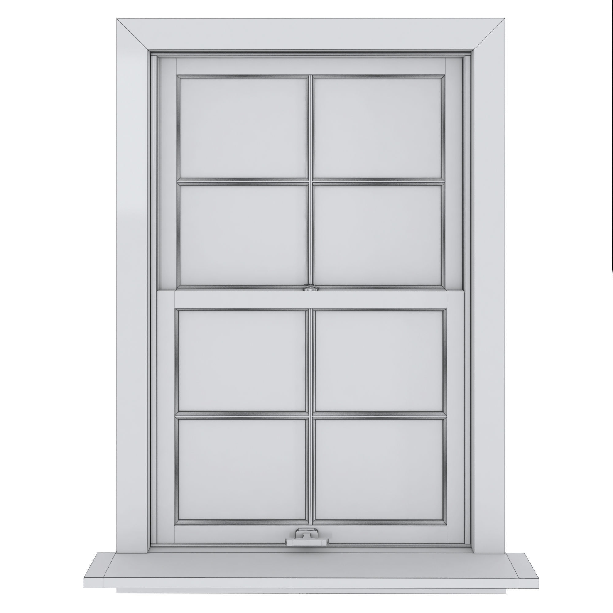 American type plastic Windows 3D model_3