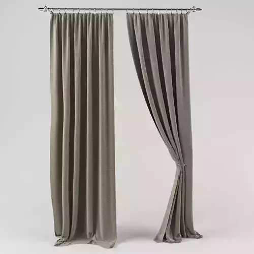 Drape with a curtain