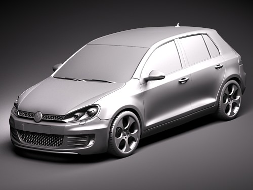 Volkswagen Golf 6 GTI 3D model_8