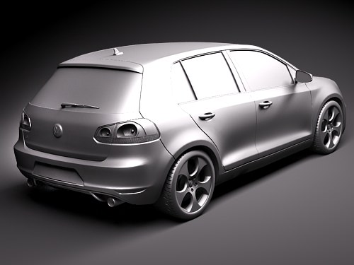 Volkswagen Golf 6 GTI 3D model_11