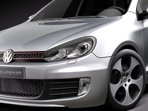 Volkswagen Golf 6 GTI 3D model_2