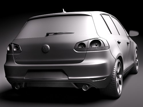 Volkswagen Golf 6 GTI 3D model_10