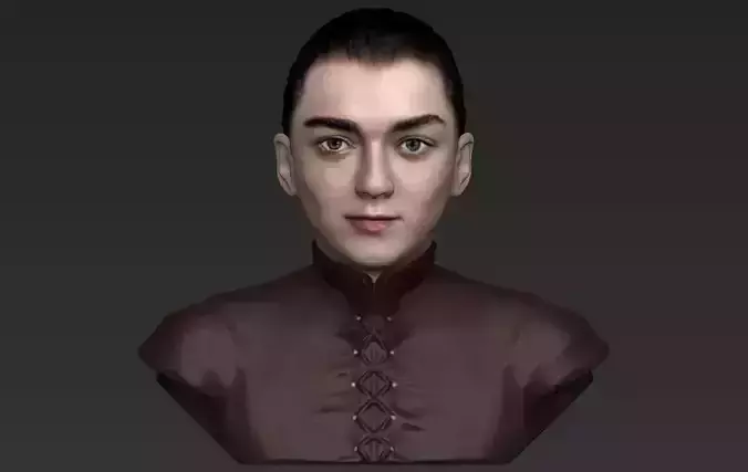 Arya Stark Game of Thrones bust ready for full color 3D printing 3D print model