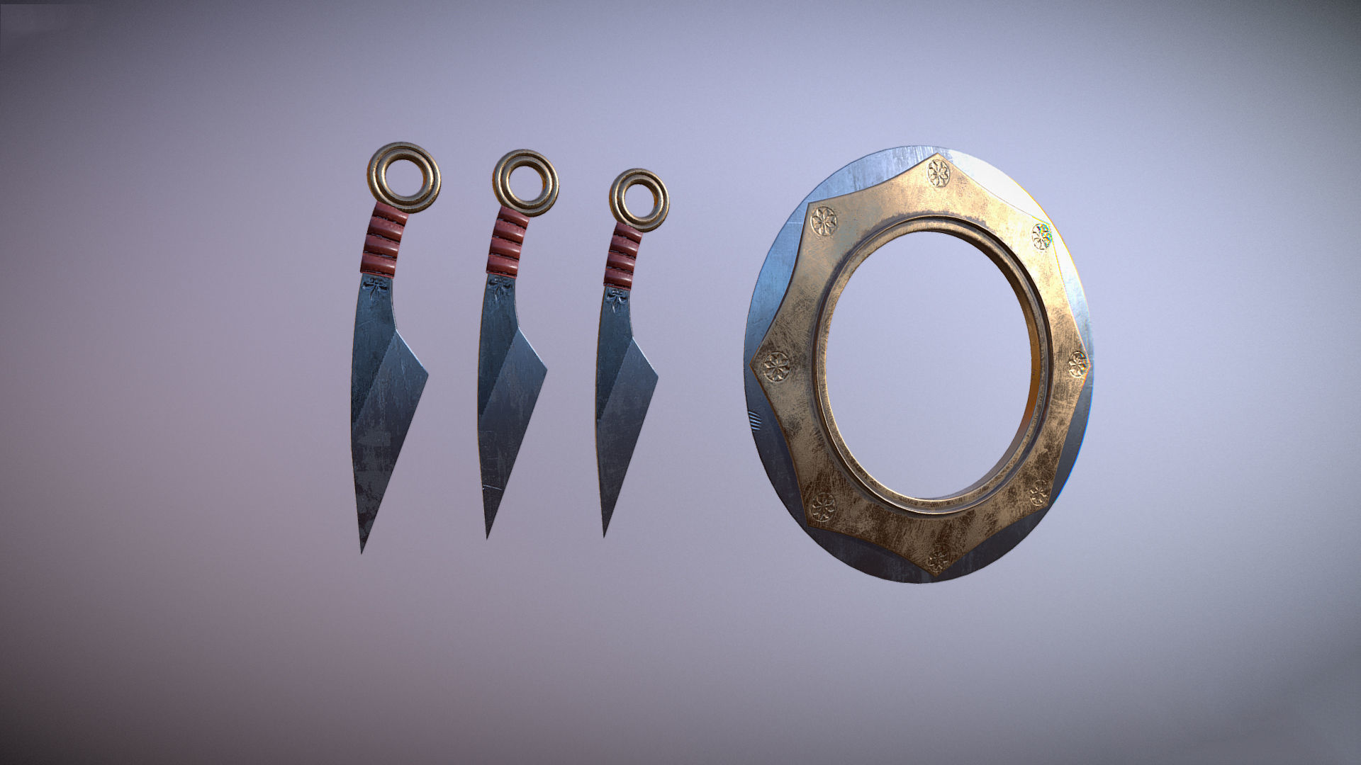 Medieval Weapons Collection Low-poly 3D model_18