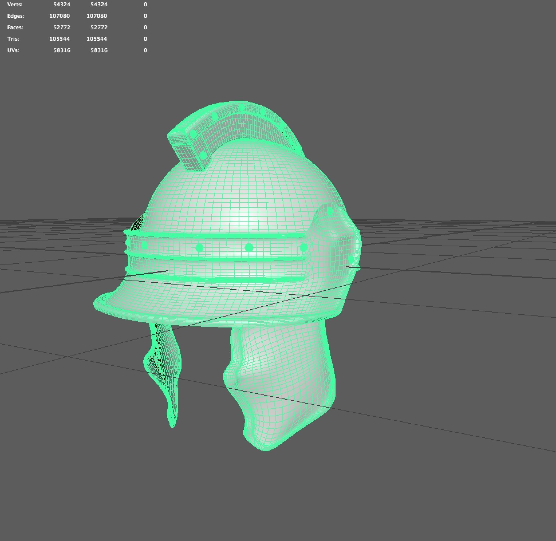 greek helmet 3D model_4