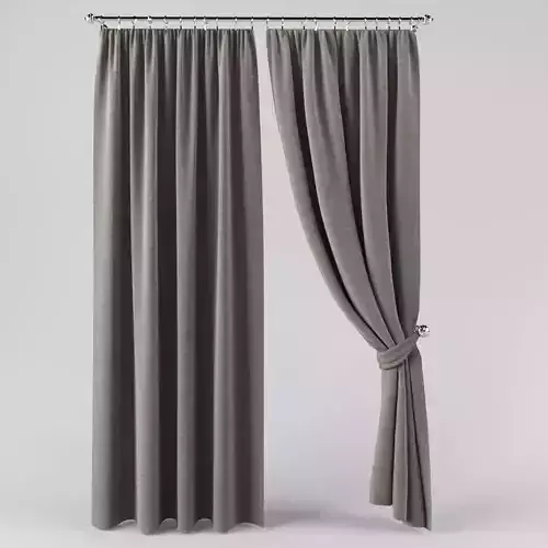 A curtain with a curtain