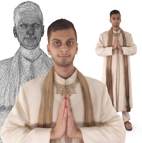 Indian Fiance Low-poly 3D model