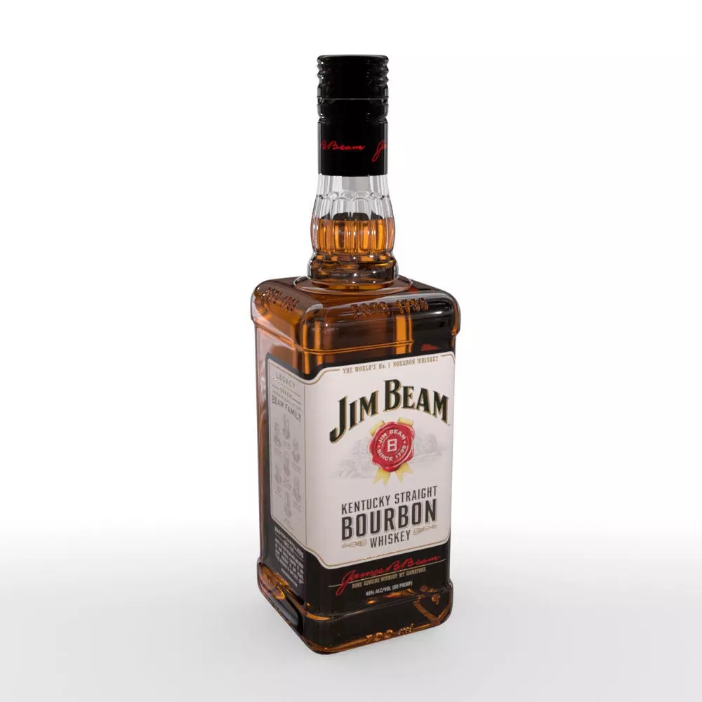 Jim Beam 70cl Bottle 3D model_0