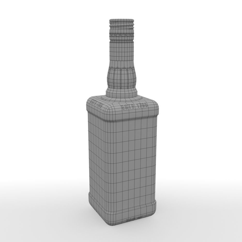 Jim Beam 70cl Bottle 3D model_14