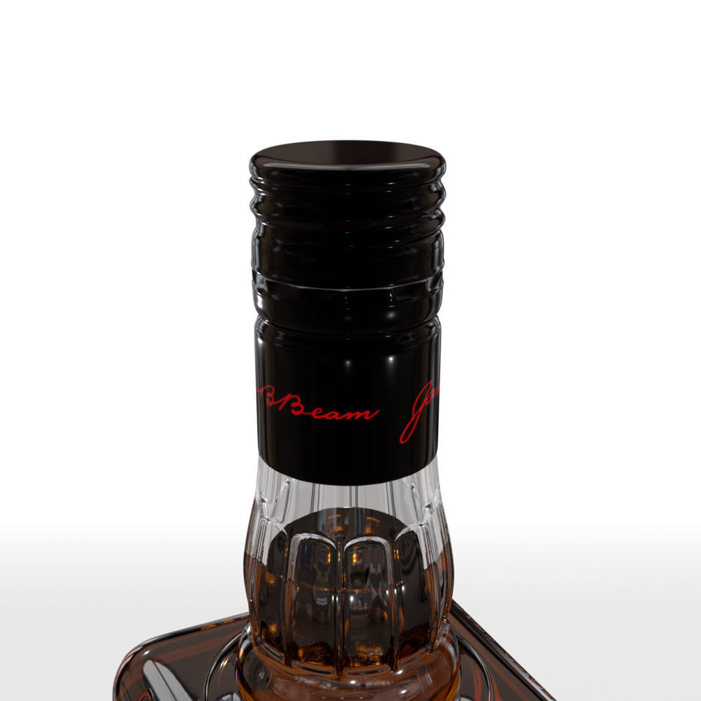 Jim Beam 70cl Bottle 3D model_7