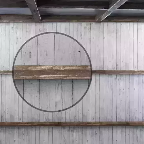 Wooden ceiling with beams