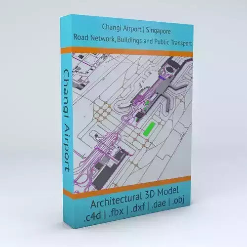 Changi SIN Airport Singapore Roads Buildings Public Transport