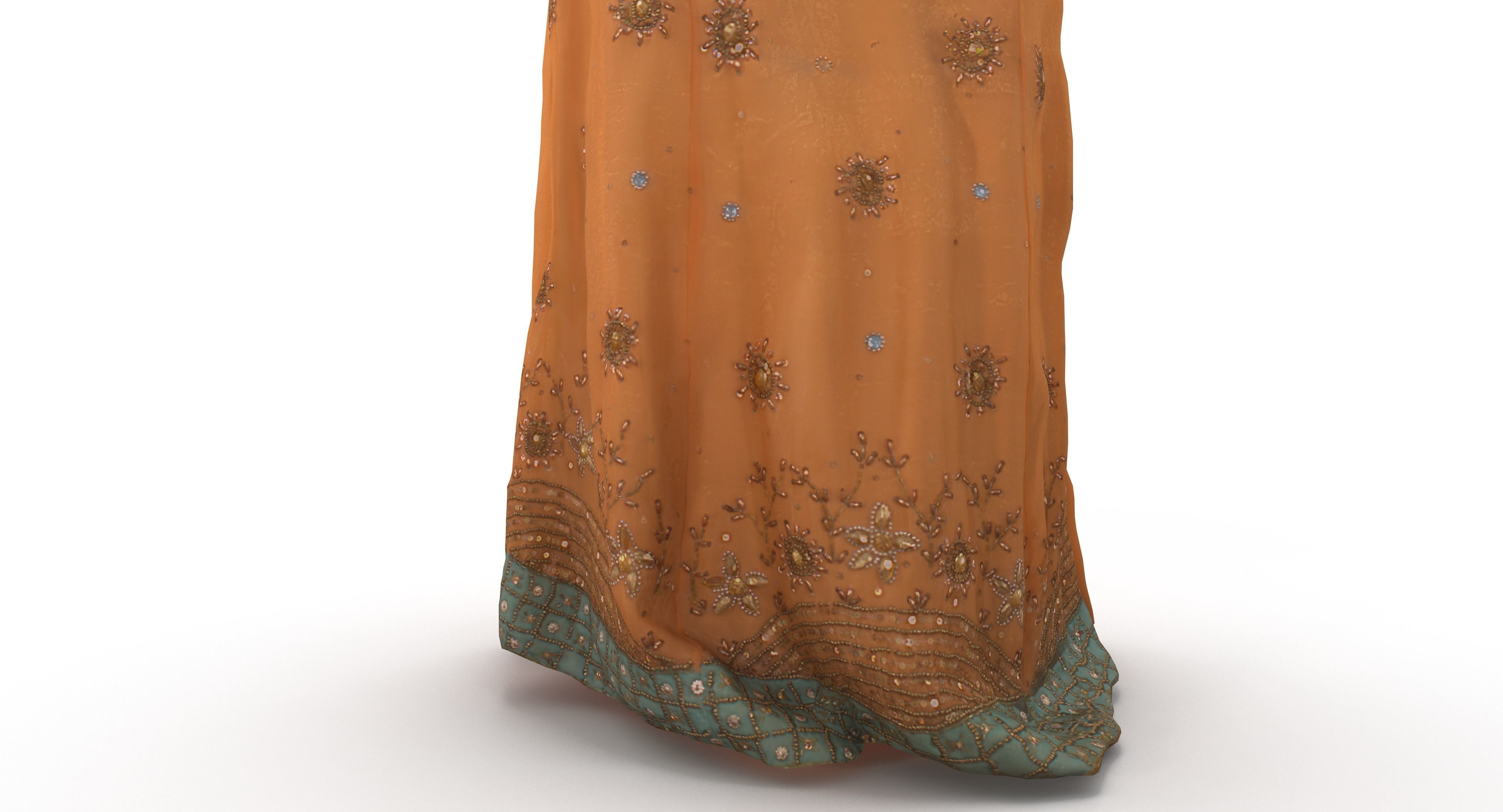 Indian Fiancee Low-poly 3D model_16