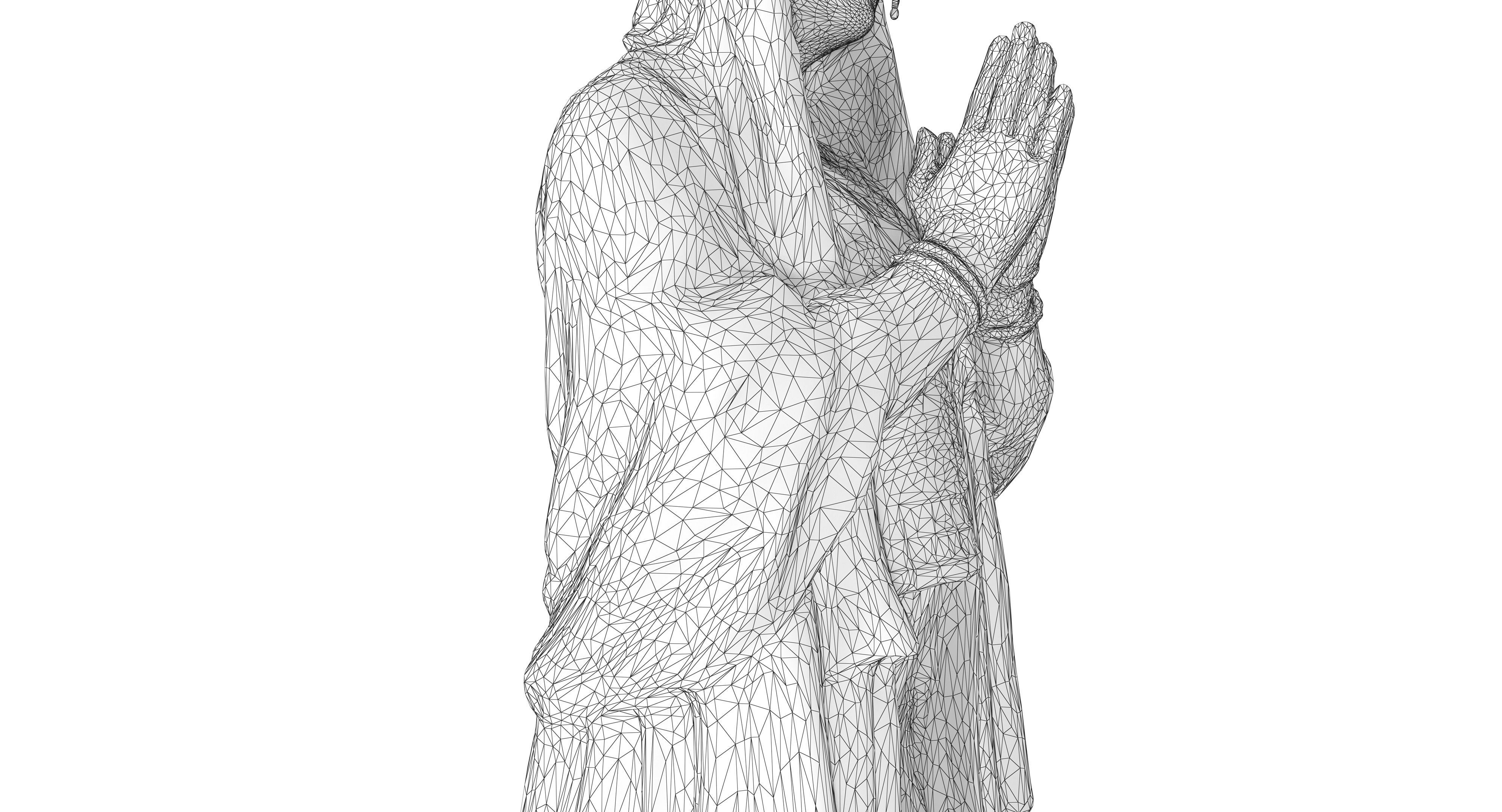 Indian Fiancee Low-poly 3D model_19