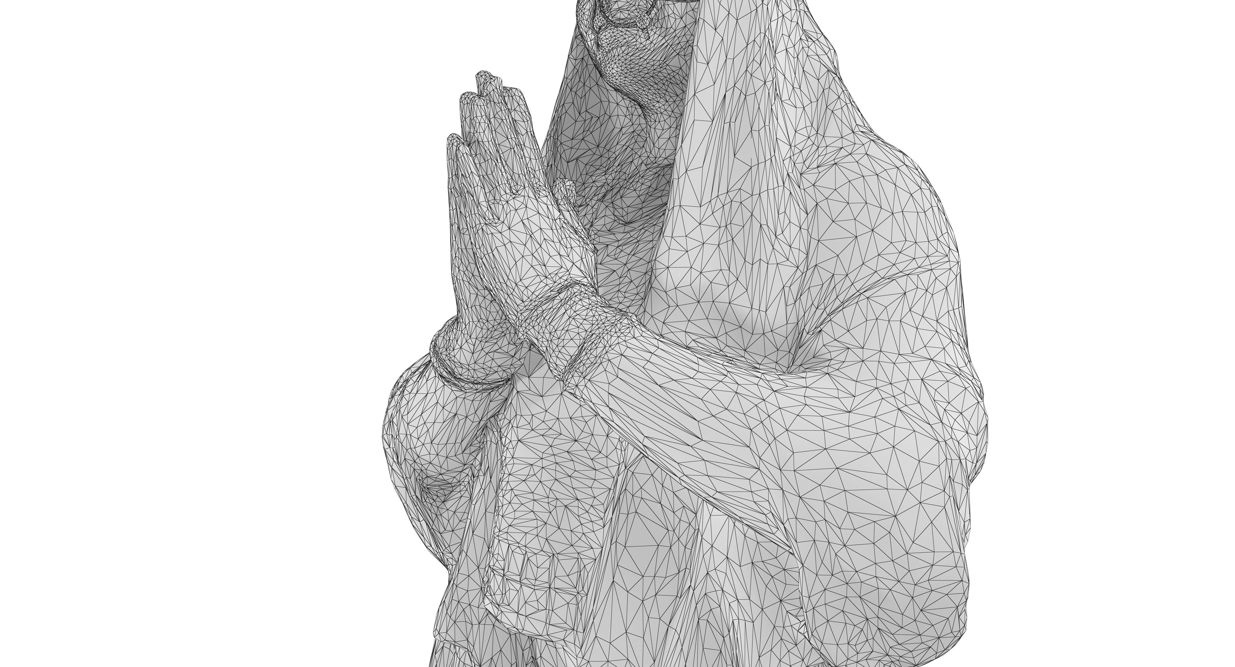 Indian Fiancee Low-poly 3D model_13