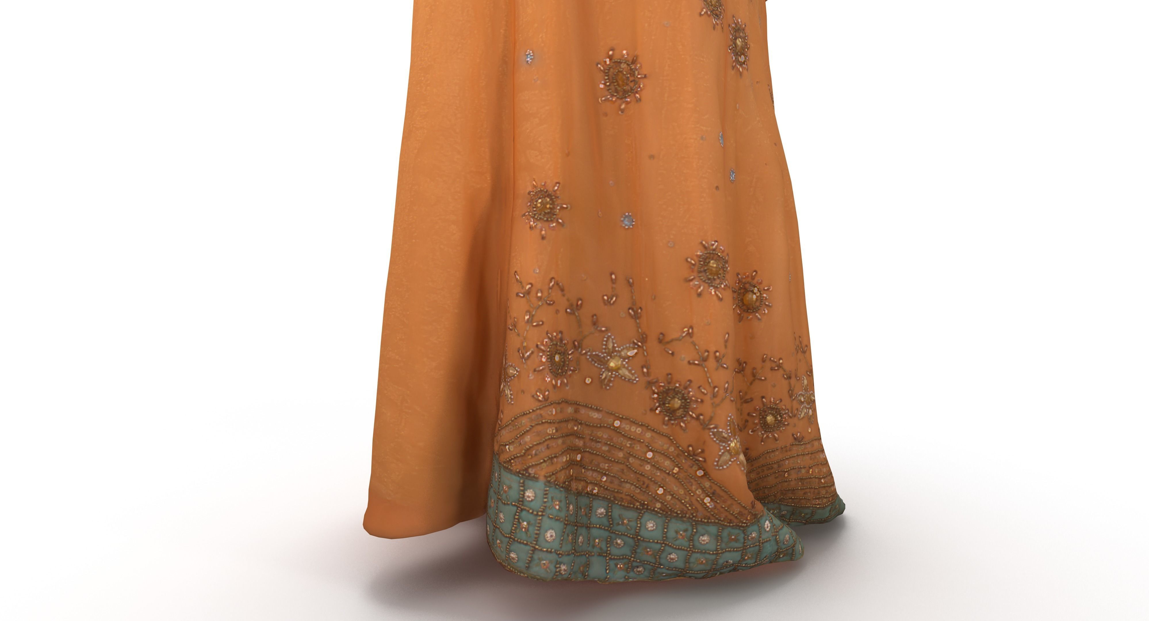 Indian Fiancee Low-poly 3D model_14