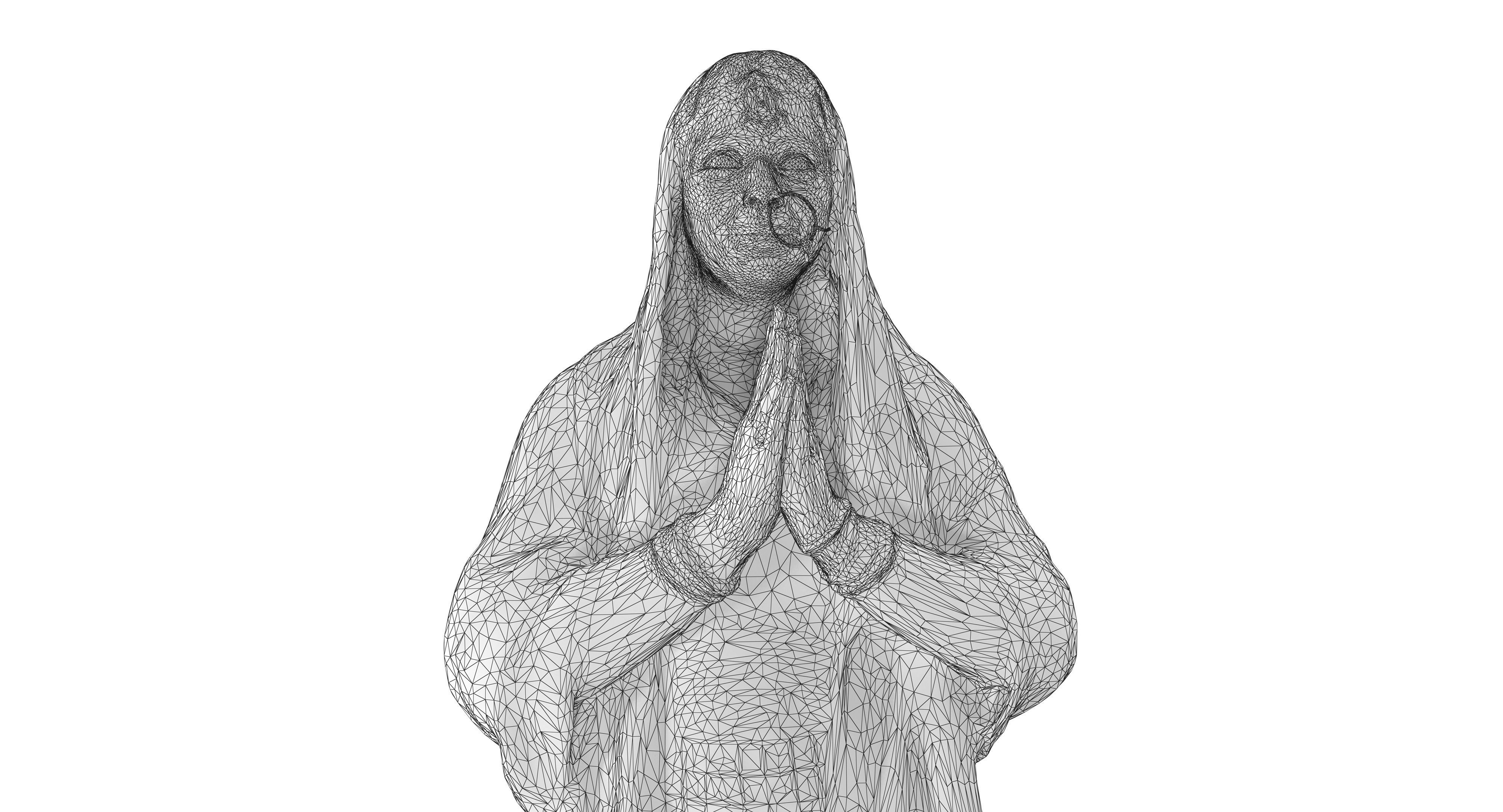 Indian Fiancee Low-poly 3D model_9