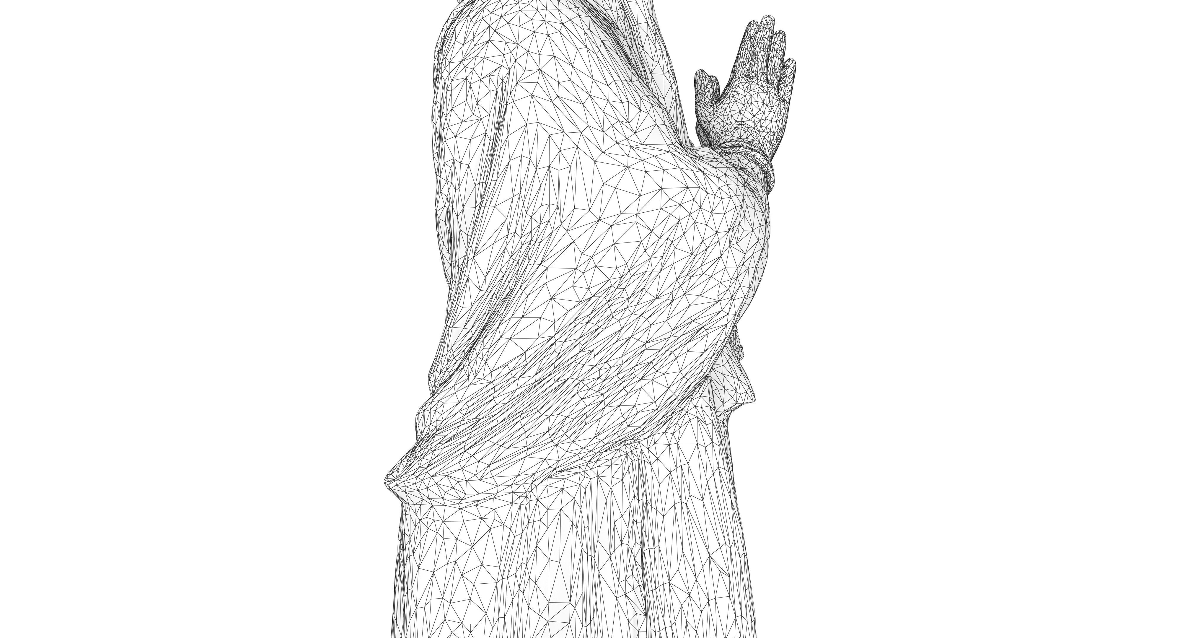 Indian Fiancee Low-poly 3D model_25