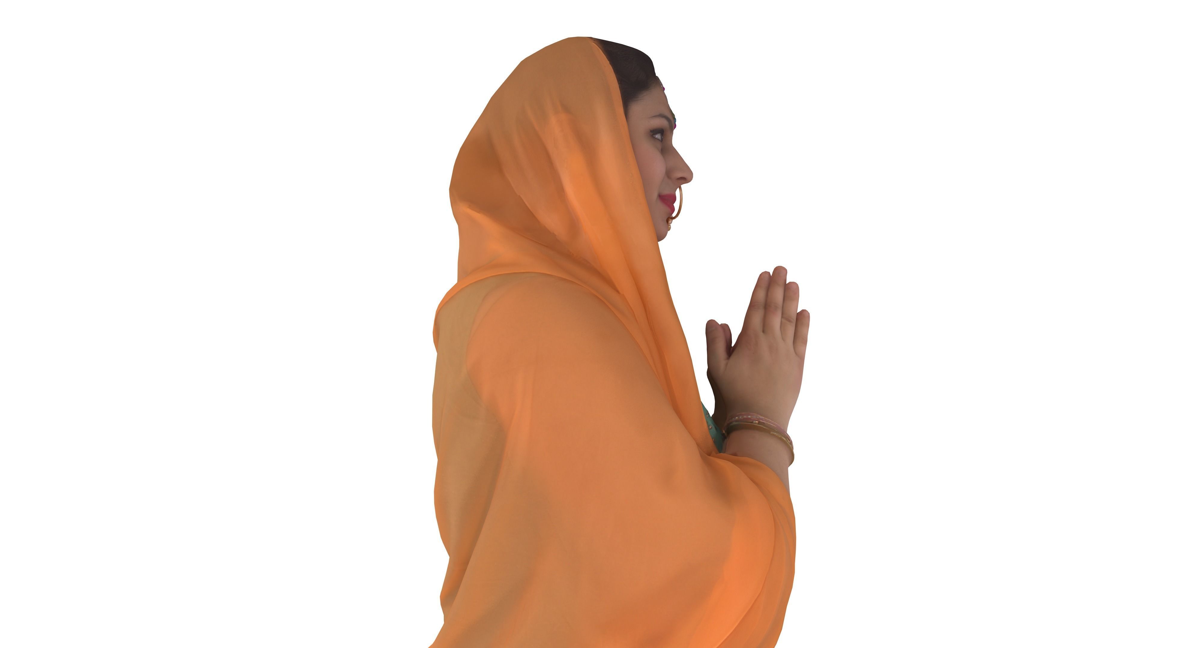 Indian Fiancee Low-poly 3D model_22