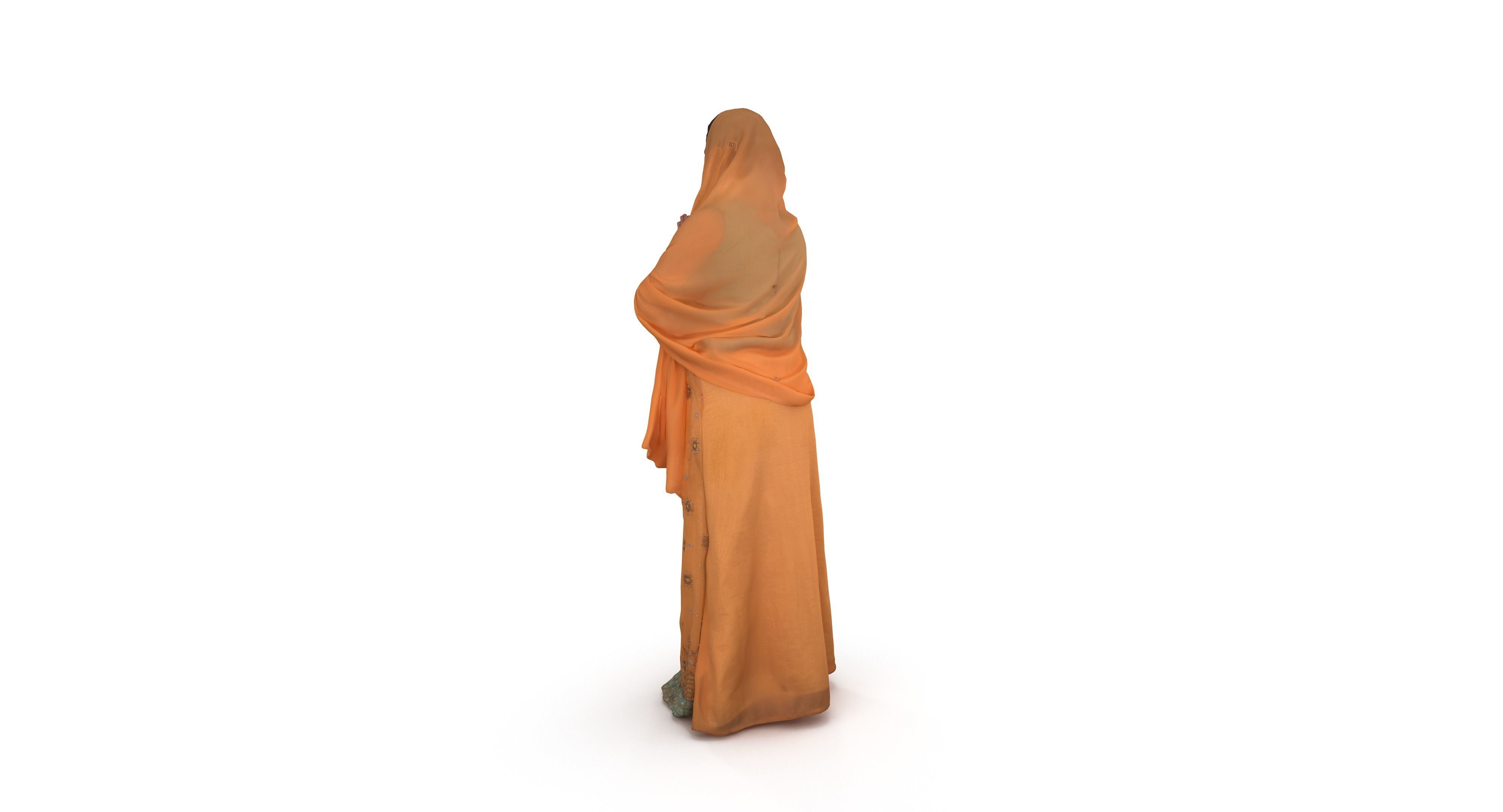 Indian Fiancee Low-poly 3D model_4