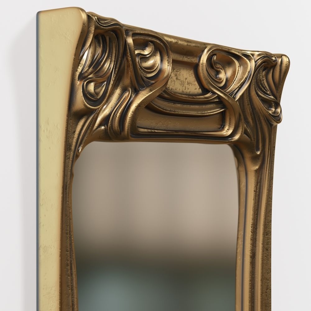 Art Nouveau Mirror 3D 3D model 3D model_4