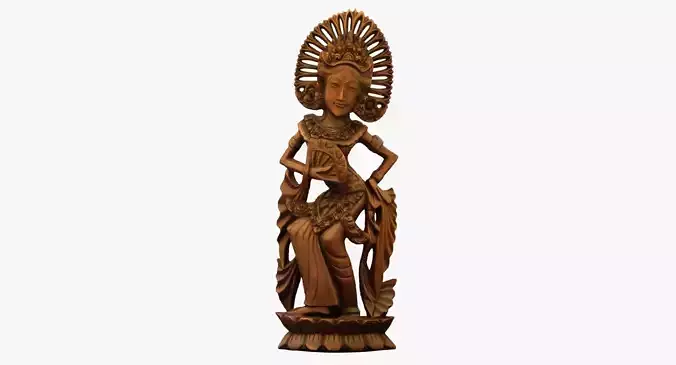 Statue Indonesia Low-poly 3D model