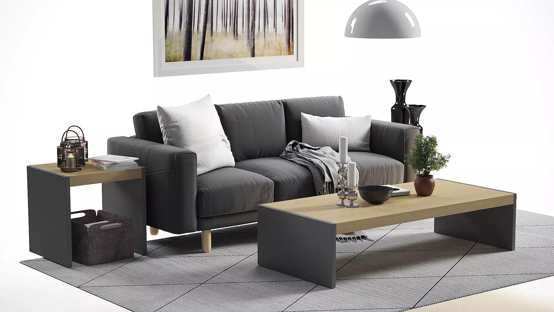 Sofa setup 02 3D model
