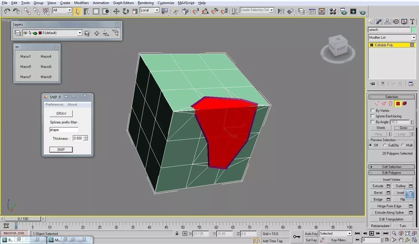 Snip R cube 3D model_0